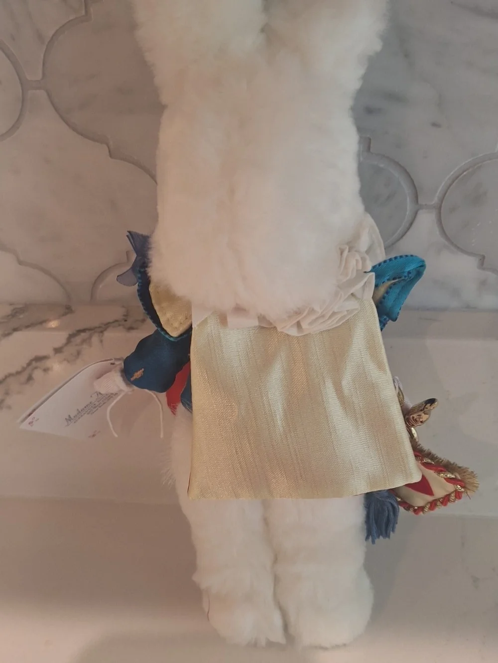 Madame Alexander White Rabbit Doll in White, Red, Blue, Gold